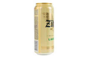 Пиво 0.5л 4.4% светлое пастеризованное Lagerbier Zibert ж/б