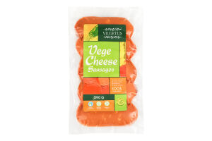 Продукт рослинний копчений на основі пшеничного білка Vegecheese sausages Vegetus в/у 290г