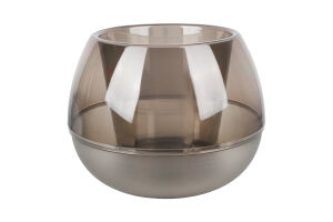 Горщик д/квітів Сфера 1,3л прозорий-коричневий 21,5*15,5см 116009 Алеана