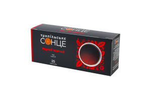 Чай черный мелкий фасованный Крепкий черный Трипільське Сонце к/у 25х1.8г