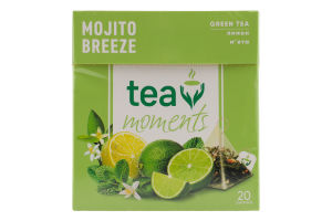 Чай зеленый байховый Mojito Breeze Tea Moments к/у 20х1.7г