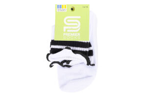 Шкарпетки Premier socks висок рюш смуж білі р16-18