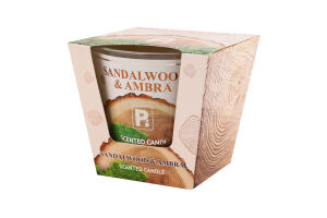 Свічка ароматична Tindra Сандалове дерево-Амбра 130г скло Пако ІФ