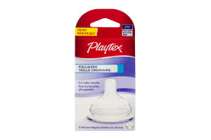 Playtex Silicone Nipples Fullsized 3M+ - 2 CT