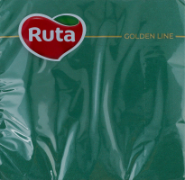 Серветки паперові 3-х шарові темно-зелені 325х325мм Golden line Ruta 20шт