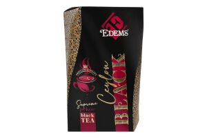 Чай чорний листовий Ceylon Edems в/с к/у 100г