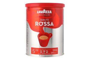 Кофе натуральный жареный молотый Qualita Rossa Lavazza ж/б 250г