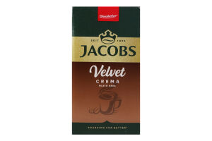 Кофе натуральный жареный молотый Вельвет Crema Jacobs м/у 250г