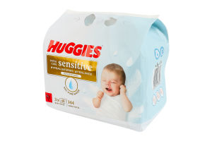 Салфетки влажные детские Sensitive Extra care Huggies 3х48шт