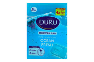 Мило косметичне для душу Свіжість океану Fresh sensations Duru 4х150г