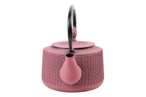 Чайник-заварник з фільтром чавун рожевий 0,85л