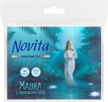 Палички ватні косметичні Мавка Справжній міф Novita 120шт