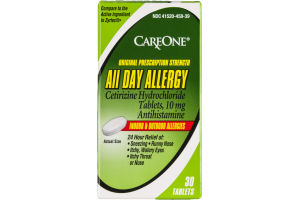 CareOne All Day Allergy Antihistamine Tablets - 30 CT