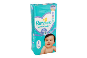 Підгузники для дітей 6-10кг 3 Active Baby Pampers 54шт