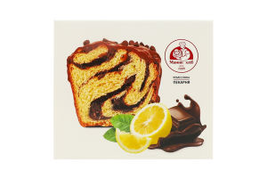 Булочка с шоколадно-лимонным вкусом Бабка Мамин хліб к/у 360г