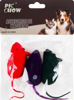 Н-р іграшок д/котів Мишка-пищалка 6/13см 3шт мікс