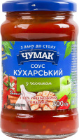 Соус пастеризованный Кухарский с чесноком Чумак с/б 300г