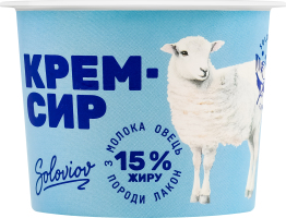 Крем-сир 15% овечий Soloviov ст 100г