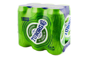 Пиво 6х500мл 4.6% світле пастеризоване Original Green Tuborg м/у