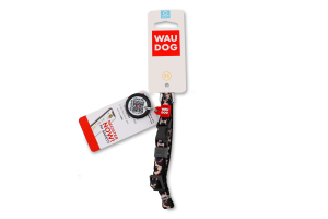 Нашийник д/котів та собак дрібних порід з QR паспортом леопард нейлон пластиковий фастекс р.XS 10мм L20-30см WauDog