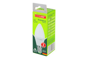 Лампа светодиодная 8W E14 4000К Ecological Eurolamp 1шт