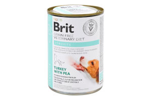 Корм консервований повнораціонний дієтичний для собак Struvite Veterinary diet Brit з/б 400г