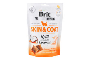 Корм для собак додатковий Krill&Coconut Skin&Coat Care Brit д/п 150г