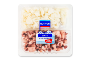 Кальмар вареный Ассорти Norven охл лоток 330г