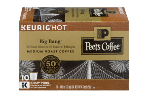 Peet's Coffee K-Cup Pods Medium Roast Coffee Big Bang - 10 CT
