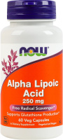 Добавка дієтична капсули вегетаріанські 250мг Аlpha lipoic acid Now 60шт