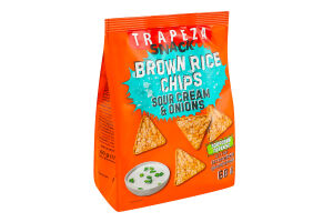 Чипсы рисовые Сметана с луком Trapeza м/у 60г