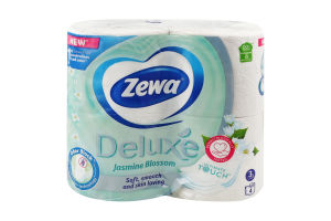 Папір туалетний 3-х шаровий Jasmine Blossom Deluxe Zewa 4шт