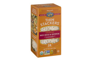 Lundberg Organic Thin Stackers Puffed Grain Cakes Red Rice & Quinoa - 24 CT