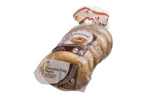 Ahold Chocolate Chip Bagels - 6 CT