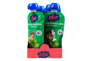 Пюре для дітей від 6міс без цукру гомогенізоване стерилізоване Яблуко-чорнослив Elfik Magic д/п 100г