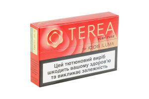 Изделие табакосодержащее для электрического нагревания с фильтром Terea Ruby fuse 20шт