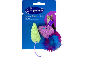 Companion Cat Toy Mouse & Heart Plush