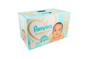 Подгузники для детей 6-10кг 3 Premium Care Pampers 120шт