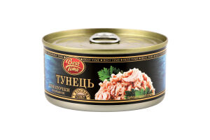 Тунець шматочки подрібнені у власному соку Best Time з/б 185г