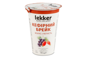 Напій кефірний 1,5% жиру з фруктовим наповнювачем "Чорна смородинашипшина", ТМ "LEKKER"