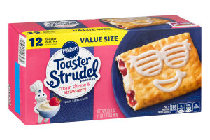 Pillsbury Toaster Strudel Pastries Cream Cheese & Strawberry - 12 CT