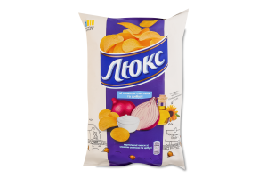 Чипси картопляні зі смаком сметани та цибулі Люкс м/у 125г