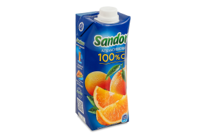 Сок восстановленный неосветленный пастеризованный апельсиновый Sandora т/п 500мл