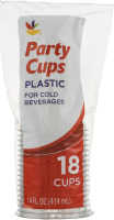 Ahold Party Cups Plastic - 18 CT