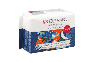 Прокладки гигиенические Soft Night Cleanic 8шт