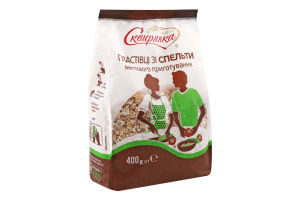 Пластівці миттєвого приготування з спельти 400г Сквирянка