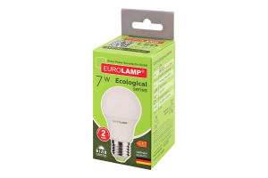 Лампа светодиодная 7W E27 4000K Ecological Eurolamp 1шт