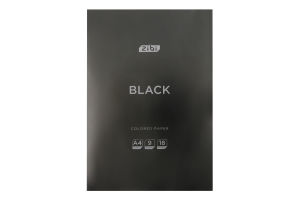 Папір кольоровий Kids Line Black А4 9кольорів 18аркушів ZiBi