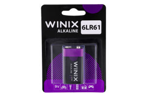 Батарейка 9V 6LR61 Alkaline Winix 1шт