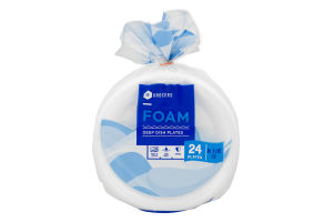 SE Grocers Plates Foam Deep Dish - 24 CT